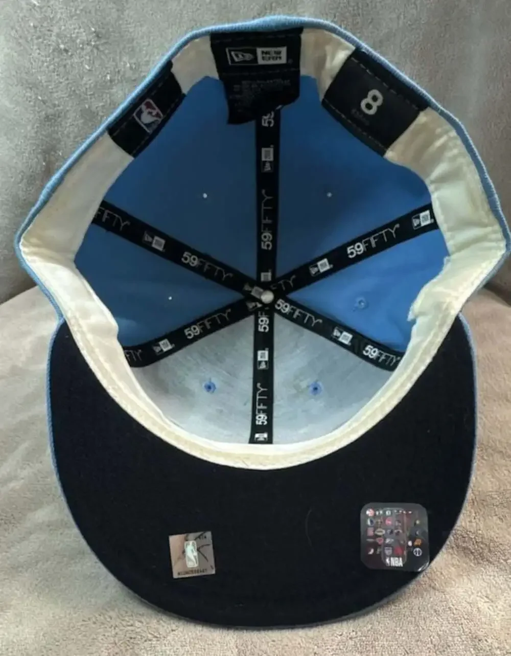 New Era Chicago Bulls 59FIFTY Fitted Hat, Light Blue, Size 8
